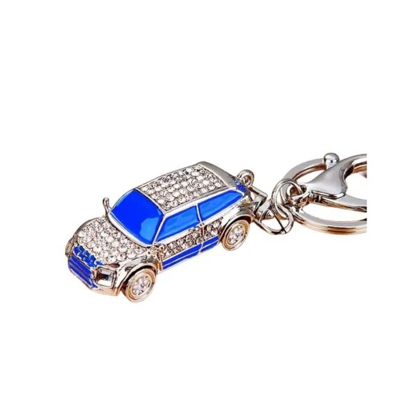 Handbags - New Bedazelled Blue & Silver SUV Bag Charm Keychain w crystals